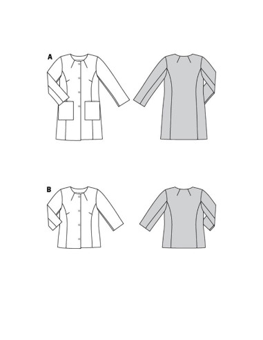 Jacken- und Mantelschnittmuster - Burda 6034
