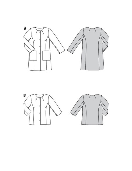 Jacken- und Mantelschnittmuster - Burda 6034