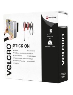 VELCRO® Marken Klettband selbstklebend extreme Befestigung 50mm x 5M weiß