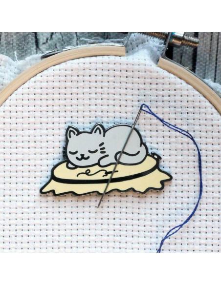 Magnetisches Nadelkissen - Schlafende Katze