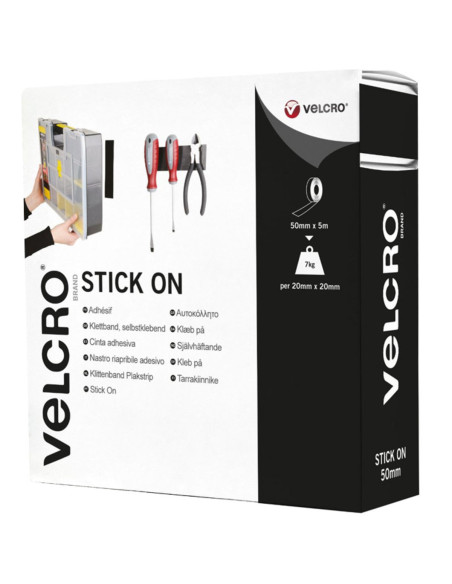 VELCRO® Marken Klettband selbstklebend extreme Befestigung 50mm x 5M schwarz
