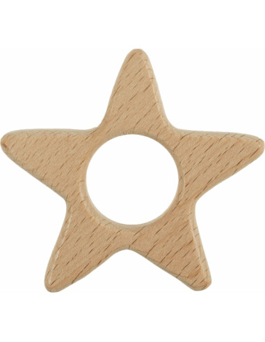 Beißring aus Holz - Stern