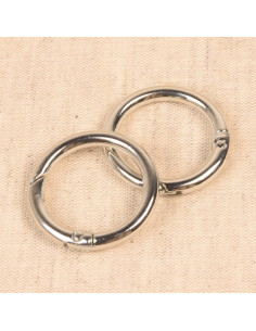 Set aus 2 gebrochenen Ringen für Taschen 33 mm - Silber