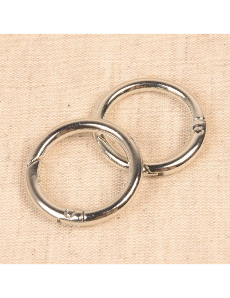 Set aus 2 gebrochenen Ringen für Taschen 33 mm - Silber