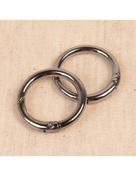 Set aus 2 gebrochenen Ringen für Taschen 33 mm - Dunkelgrau