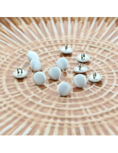 Satin-Knopf mit Stiel Hochzeit - Weiß
