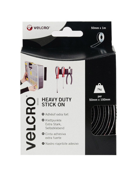 VELCRO® Marken-Klettband mit selbstklebender Rückseite für extreme Befestigung 50mm x 1M schwarz