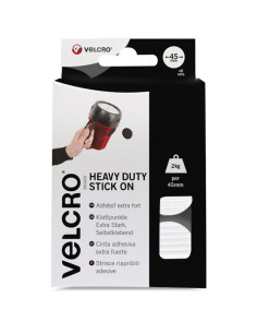 VELCRO® Marken selbstklebende Klettpunkte mit extremer Haftung 45mm x 6 Weiß