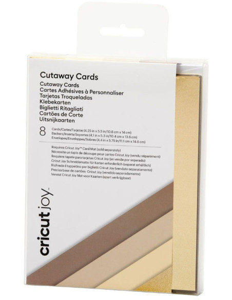 Set mit 8 Klebekarten mit Umschlägen R20 Neutrals Cricut
