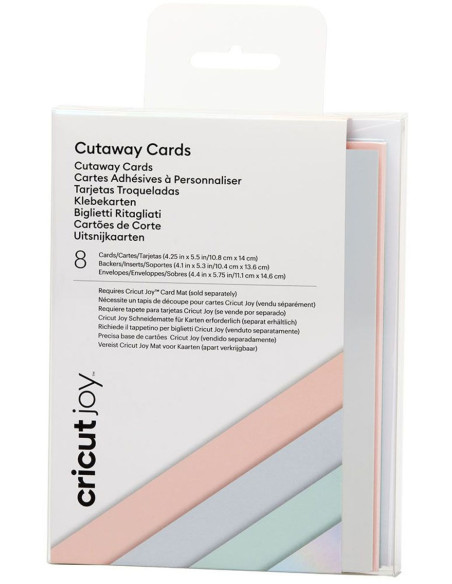 Set mit 8 selbstklebenden Karten mit Umschlägen R20 Pastell Cricut