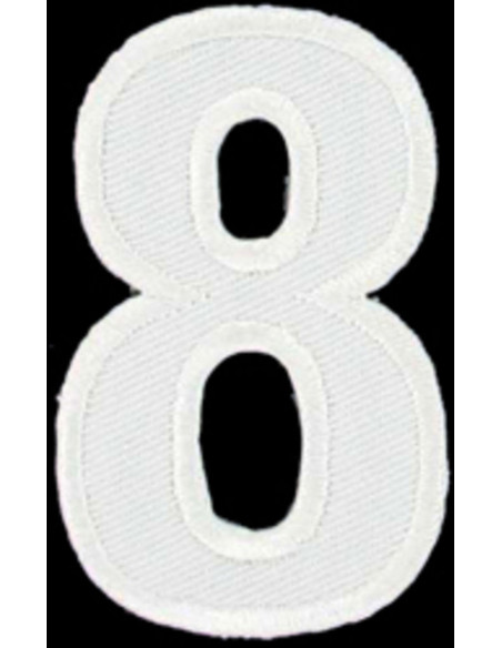 Bügelaufnäher Zahl 8
