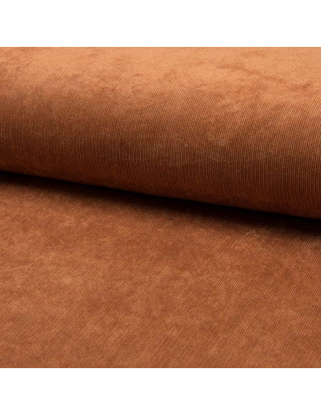 Millefaser-Samtstoff - Cognac