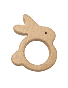 Beißring aus Holz - Hase