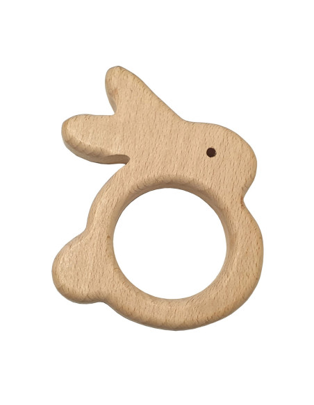 Beißring aus Holz - Hase