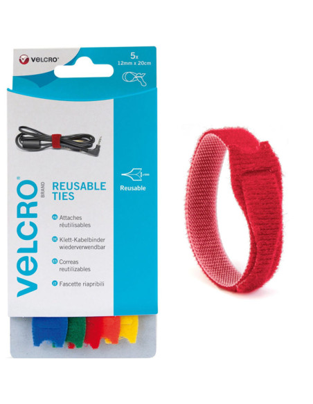 VELCRO® ONE-WRAP® Kabelbinder 12mm x 20cm x 5 mehrfarbig