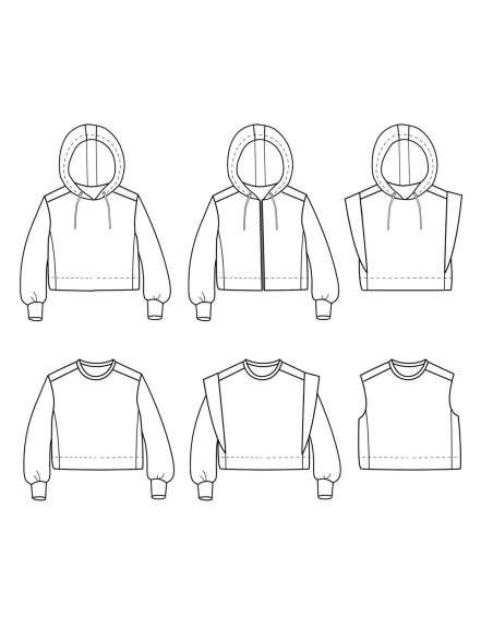 Vancouver Kinder-Kurzes Sweatshirt-Muster - Ikatee