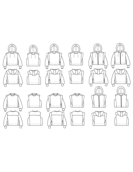 Vancouver Kinder-Kurzes Sweatshirt-Muster - Ikatee