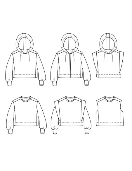 Kurzer Sweatshirt-Schnitt Vancouver - Ikatee