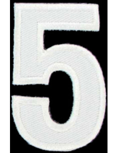 Bügelaufnäher Zahl 5