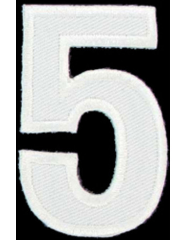 Bügelaufnäher Zahl 5
