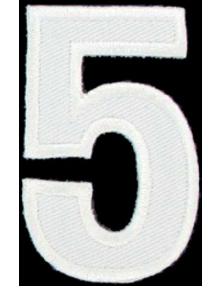 Bügelaufnäher Zahl 5