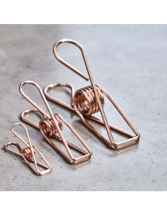 Metallbox mit Klammern - Roségold