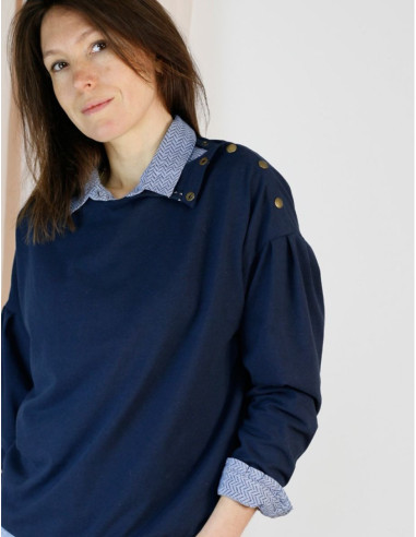 Sweatshirt-Schnittmuster, Pullover Horizon - Atelier Scämmit