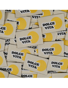 Satz von 5 gewebten Etiketten - Dolce Vita