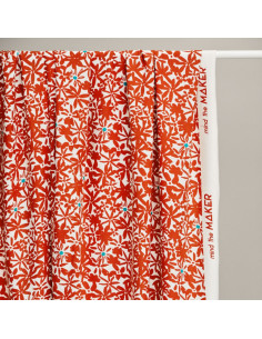 Viskose-Crêpestoff Flowery - Orange