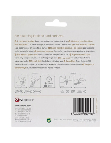 VELCRO® Marken-Klettband gemischt (selbstklebend und zum Nähen) 20mm X 5M weiß