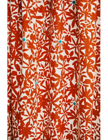 Viskose-Crêpestoff Flowery - Orange