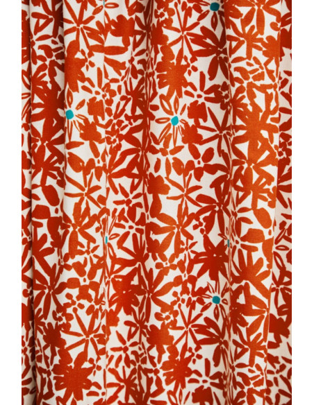 Viskose-Crêpestoff Flowery - Orange
