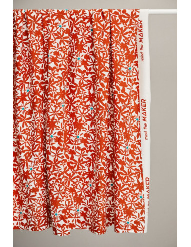 Viskose-Crêpestoff Flowery - Orange