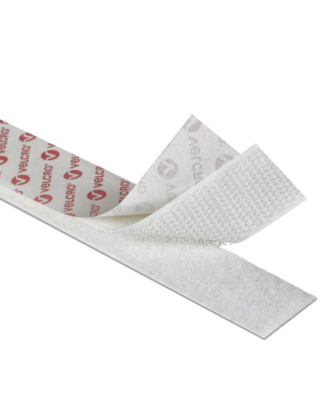 VELCRO® Marken-Klettband gemischt (selbstklebend und zum Nähen) 20mm X 5M weiß