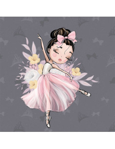 Leichter Sweatstoff-Panel 40 cm x 50 cm - Ballerina