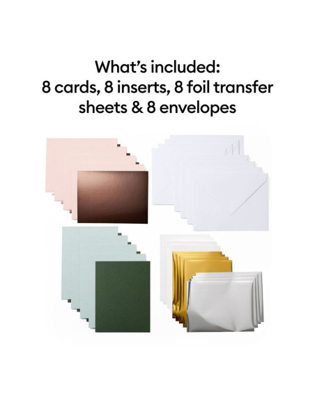 Set mit 8 Karten und Umschlägen R20 Foil Forest Grove Cricut