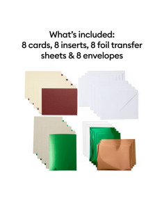 Set mit 8 Karten und Umschlägen R30 Folie Cameron Cricut Joy 2