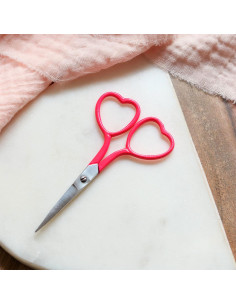Stickschere Herz 9 cm - Lise Tailor - Neonrosa