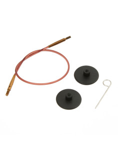 Braunes Kabel für KnitPro Ginger Nadeln