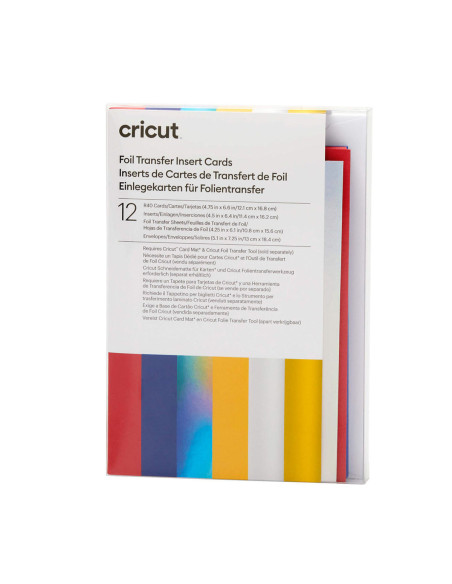Set mit 12 Karten und Umschlägen R40 Spezialfolie Celebration Cricut