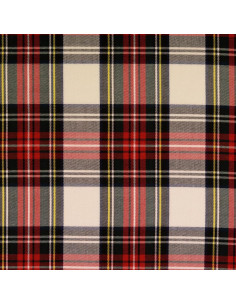 Schottisches Tartan-Gewebe - Rot und Ecru