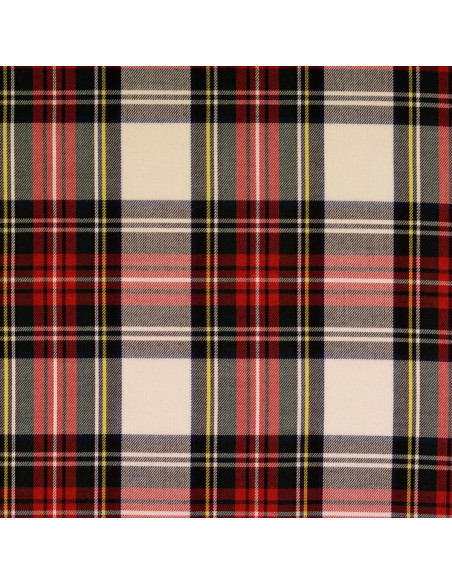 Schottisches Tartan-Gewebe - Rot und Ecru