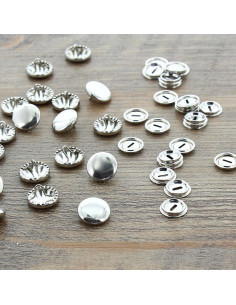 Schachtel mit 100 zu überziehenden Knöpfen - 15 mm