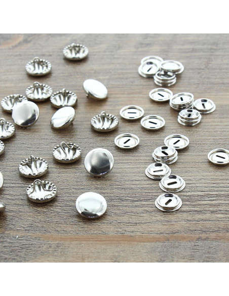 Schachtel mit 100 zu überziehenden Knöpfen - 15 mm