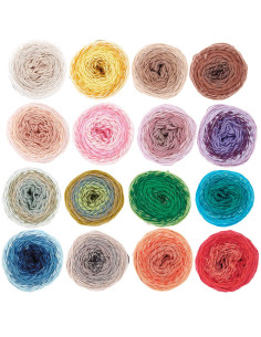 Set mit 16 Ricorumi Spin Spin Baumwollknäueln 2