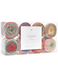 Set mit 8 Ricorumi Spin Spin Baumwollknäueln