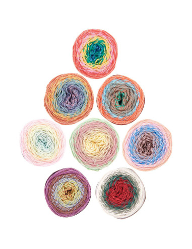 Set mit 8 Ricorumi Spin Spin Baumwollknäueln
