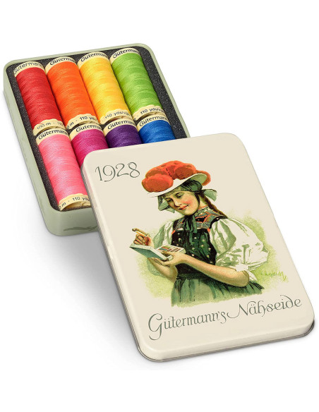 Set mit 8 Nähfäden aus Polyester Nostalgie 1928 Gütermann