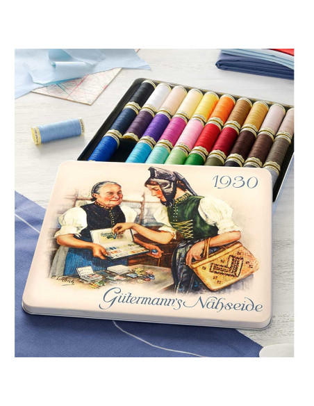 Set mit 30 Nähfäden aus Polyester Nostalgie 1930 Gütermann