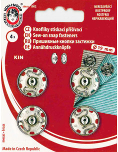 Metall-Druckknöpfe 19 mm - Silber